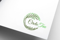 Green Leaf Nature Circle Tree And Root Logo Design Screenshot 2