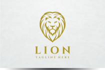 Lion Head Illustration Vector Logo Screenshot 1